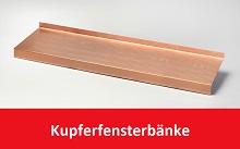 Außenkupferfensterbank auf Mass